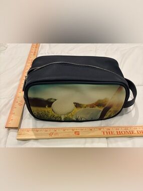 T Harris Navy Golf Print Travel Dopp Kit